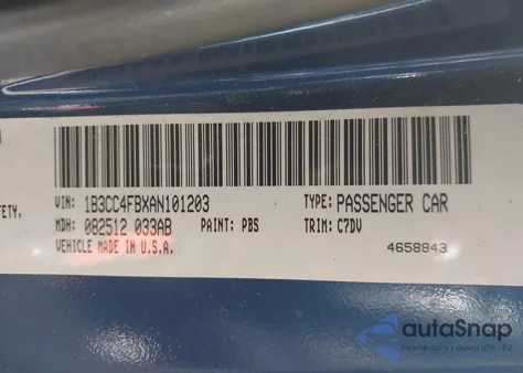 2010 Dodge Avenger Sxt from USA, damaged, VIN 1B3CC4FBXAN101203